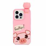 For iPhone 14 Pro Shockproof Cartoon TPU Phone Case(Cute Pig)