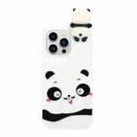 For iPhone 14 Pro Max Shockproof Cartoon TPU Phone Case(Shy Panda)