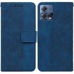 For Motorola Moto S30 Pro 5G / Edge 30 Fusion Geometric Embossed Flip Leather Phone Case(Blue)