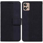 For Motorola Moto G32 Geometric Embossed Flip Leather Phone Case(Black)