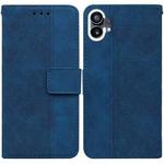 For Nothing Phone 1 Geometric Embossed Flip Leather Phone Case(Blue)