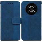 For Honor X9 / X9 5G Geometric Embossed Flip Leather Phone Case(Blue)