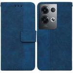 For OPPO Reno8 Pro+ Geometric Embossed Flip Leather Phone Case(Blue)