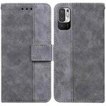For Xiaomi Redmi Note 11T Pro / 11T Pro+ 5G Geometric Embossed Flip Leather Phone Case(Grey)
