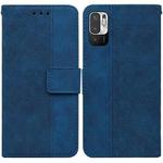 For Xiaomi Redmi Note 11T Pro / 11T Pro+ 5G Geometric Embossed Flip Leather Phone Case(Blue)