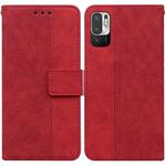 For Xiaomi Redmi Note 11T Pro / 11T Pro+ 5G Geometric Embossed Flip Leather Phone Case(Red)