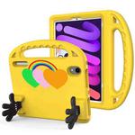 For iPad mini 6 Love Small Palm Holder EVA Tablet Case(Yellow)