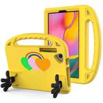For Samsung Galaxy Tab A 10.1 2019 Love Small Palm Holder EVA Tablet Case(Yellow)