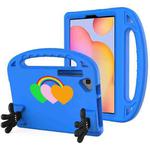 For Samsung Tab S6 Lite Love Small Palm Holder EVA Tablet Case(Blue)