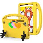 For Walmart Onn 8 inch Love Small Palm Holder EVA Tablet Case(Yellow)