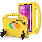 For Lenovo Tab K10 Love Small Palm Holder EVA Tablet Case(Yellow)