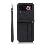 For Samsung Galaxy Z Flip4 BETOPNICE Dual-side Buckle Leather Phone Case(Black)