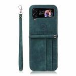 For Samsung Galaxy Z Flip4 BETOPNICE Dual-side Buckle Leather Phone Case(Green)