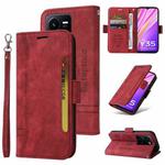 For vivo Y35 4G / Y22s / Y22 BETOPNICE Dual-side Buckle Leather Phone Case(Red)