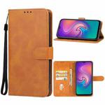 For Infinix S4 Leather Phone Case(Brown)