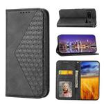 For Google Pixel 6a Cubic Grid Calf Texture Magnetic Closure Leather Phone Case(Black)