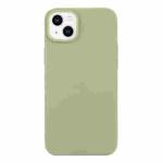 For iPhone 14 Solid Color Frosted Silicone Phone Case(Bean Green)