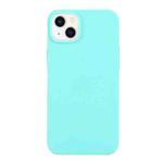 For iPhone 14 Solid Color Frosted Silicone Phone Case(Light Blue)