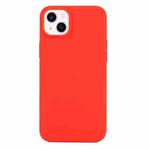 For iPhone 14 Plus Solid Color Frosted Silicone Phone Case(Red)