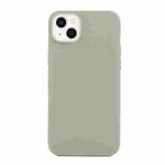 For iPhone 14 Plus Solid Color Frosted Silicone Phone Case(Grey)