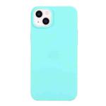 For iPhone 14 Plus Solid Color Frosted Silicone Phone Case(Light Blue)