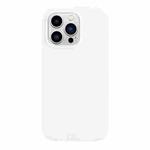 For iPhone 14 Pro Solid Color Frosted Silicone Phone Case(White)