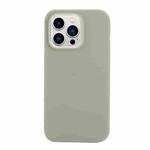 For iPhone 14 Pro Solid Color Frosted Silicone Phone Case(Grey)