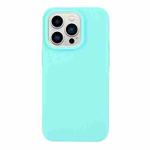 For iPhone 14 Pro Solid Color Frosted Silicone Phone Case(Light Blue)