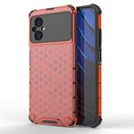 For Xiaomi Poco M5 4G India Shockproof Honeycomb PC + TPU Phone Case(Red)