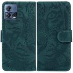 For Motorola Moto S30 Pro 5G / Edge 30 Fusion Tiger Embossing Pattern Flip Leather Phone Case(Green)