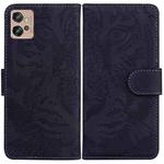 For Motorola Moto G32 Tiger Embossing Pattern Flip Leather Phone Case(Black)