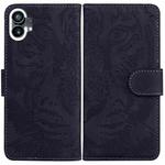 For Nothing Phone 1 Tiger Embossing Pattern Flip Leather Phone Case(Black)