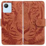 For Realme C30 Tiger Embossing Pattern Flip Leather Phone Case(Brown)