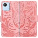 For Realme C30 Tiger Embossing Pattern Flip Leather Phone Case(Pink)