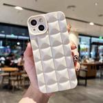 For iPhone 12 3D Grid TPU Phone Case(White)