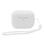 For AirPods Pro 2 2.0mm Solid Color Silicone Protective Cover(White)
