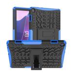 For Lenovo Tab M10 3rd Gen Tire Texture TPU + PC Tablet Case with Holder(Blue)