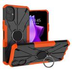 For Tecno Spark 9T Armor Bear Shockproof PC + TPU Phone Case with Ring(Orange)