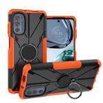 For Motorola Moto G62 5G Armor Bear Shockproof PC + TPU Phone Case with Ring(Orange)