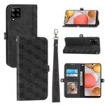 For Samsung Galaxy A12 5G Spider Printed Leather Phone Case(Black)