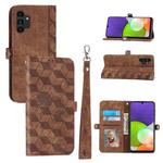 For Samsung Galaxy A13 4G/5G Spider Printed Leather Phone Case(Brown)