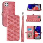 For Samsung Galaxy A22 5G Spider Printed Leather Phone Case(Pink)