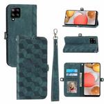 For Samsung Galaxy A42 5G Spider Printed Leather Phone Case(Green)
