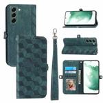 For Samsung Galaxy S21 Spider Printed Leather Phone Case(Green)