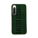 For Sony Xperia 10 IV Genuine Leather Weilai Series Nano Plating Phone Case(Green)