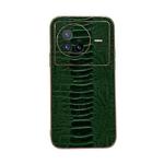 For vivo X80 5G Genuine Leather Weilai Series Nano Plating Phone Case(Green)