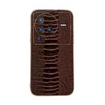 For vivo X80 Pro 5G Genuine Leather Weilai Series Nano Plating Phone Case(Coffee)