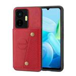 For vivo Y55 4G Double Buckle Magnetic Phone Case(Red)