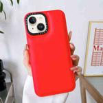 For iPhone 13 Liquid Silicone Bread Bubble Phone Case(Red)