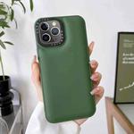 For iPhone 11 Pro Max Liquid Silicone Bread Bubble Phone Case(Dark Green)